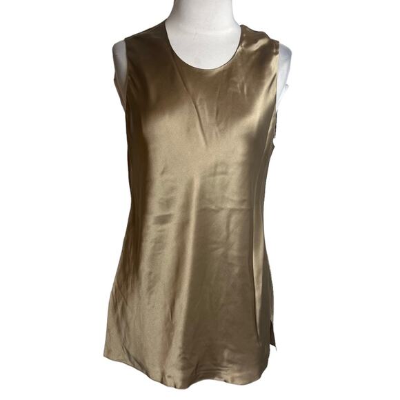 NWT Sies Marjan silk shell tank top clay tan Sz 10 - Picture 1 of 7